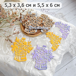 Нож "Французская любовь. Букеты", 5,5х6 см (ScrapMania)