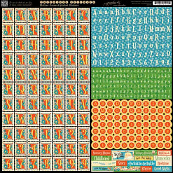 Набор наклеек 30х30 см "Mother goose. Alphabet" (Graphic 45)
