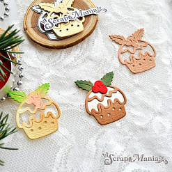 Нож "Новогодний кекс", 2,8х3,5 см (ScrapMania)