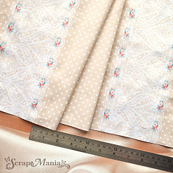 Отрез ткани 80х50 см "МурТильда. Кружевная полоска. Двойная" (ScrapMania)