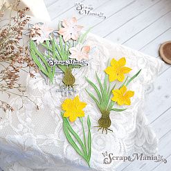Нож "Первоцветы. Нарциссы", 7х10 см (ScrapMania)