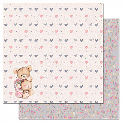 Бумага "Медвежата. Подарок" (ScrapMania)