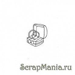 Штамп "Коробочка с кольцами" (Скрапклуб)