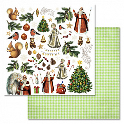 Бумага "Новогодний лес. Картинки" (ScrapMania)