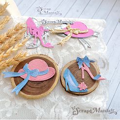 Нож "Дамские штучки. Туфли и шляпка", 4,7х6,8 см (ScrapMania)