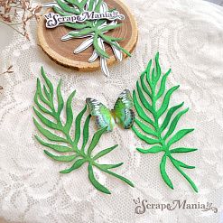 Нож "Веточки на ветру. Узкие листья", 3,7х8,8 см (ScrapMania)