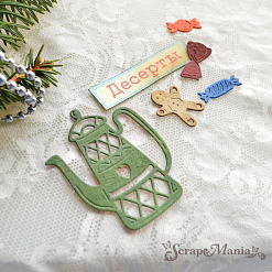 Нож "Чаепитие. С конфетами и пряником", 4,7х6 см (ScrapMania)