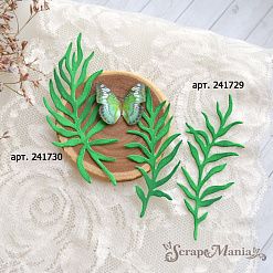 Нож "Веточки на ветру. Узкие листья", 3,7х8,8 см (ScrapMania)