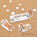 Набор высечек из бумаги "Дачный Новый Год. Детали бежевые", 28 шт (ScrapMania)