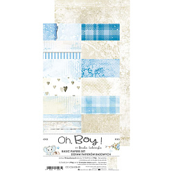 Набор бумаги 30х15 см "Oh, Boy!. Basic", 18 листов (CraftO'clock)