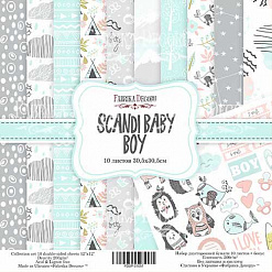 Набор бумаги 30х30 см "Scandi Baby Boy", 10 листов (Фабрика Декору)