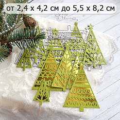 Нож "Елки стильные", 5,5х8,2 см (ScrapMania)
