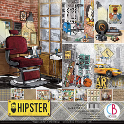 Набор бумаги 30х30 см "Hipster", 12 листов (Ciao bella)