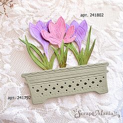Нож "Первоцветы. Крокусы", 4х7,7 см (ScrapMania)