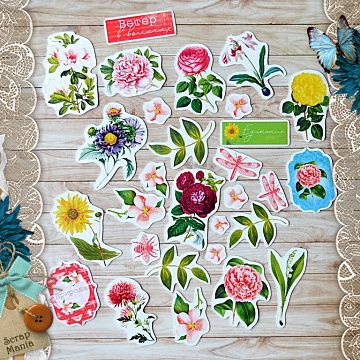 Набор высечек из бумаги "Летняя феерия", 44 шт (ScrapMania)