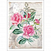 Тканевая карточка мини "Пастель. Акварельные розы" (ScrapMania)