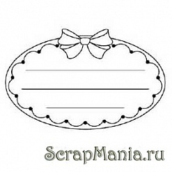 Штамп "Рамка с бантиком" (Скрапклуб)