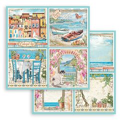 УЦЕНКА Бумага 30х30 см "Blue Dream. 4 Cards" (Stamperia)
