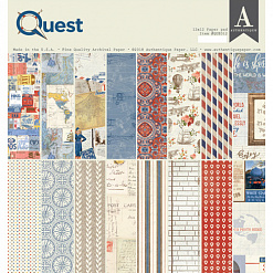 Набор бумаги 30х30 см "Quest", 24 листа (Authentique)