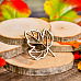 Чипборд "Лист смородины со стебельком", 3,2х3,6 см (WoodHome)