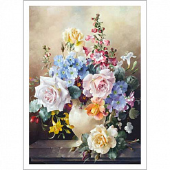 Тканевая карточка мини "Букетик. Самой дорогой" (ScrapMania)