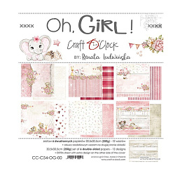 Набор бумаги 30х30 см "Oh, Girl!", 6 листов (CraftO'clock)