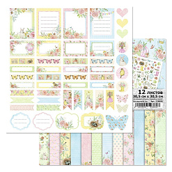 Набор бумаги 30,5х30,5 см "Улыбка весны", 12 листов (ScrapMania)