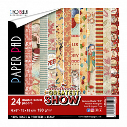Набор бумаги 15х15 см "The Greatest Show", 24 листа (Ciao bella)
