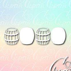 Чипборд 3D "Бочки",  4х3,4 см (LeoMammy)