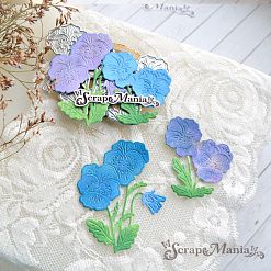 Нож "Уютная дача. Анютины глазки", 4,3х6,2 см (ScrapMania)