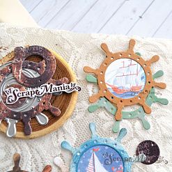 Нож "Рамка. Штурвал", 6х6 см (ScrapMania)