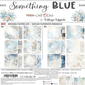 Набор бумаги 20х20 см "Something blue. Mix", 24 листа (CraftO'clock)