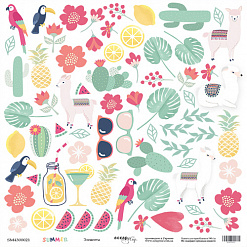 Бумага "Summer. Элементы" (Скрапмир)