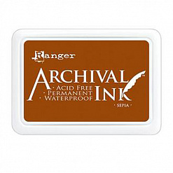 Водостойкая перманентная подушечка Archival Ink XL Sepia сепия