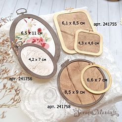 Нож "Пяльцы. Овальные с розой", 6,5х11 см (ScrapMania)