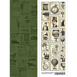 Лист с картинками 10х30 см "Мужской винтаж. Марки" (ScrapMania)