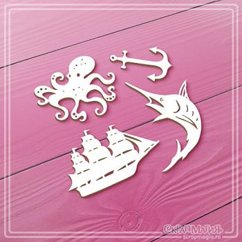 Оригинальный чипборд на морскую тему, краска для цветоделия и много новинок!
