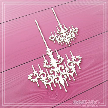 Чипборд "Торжество. Винтажные люстры", 7,1х10,3 см (СкрапМагия)