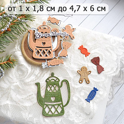 Нож "Чаепитие. С конфетами и пряником", 4,7х6 см (ScrapMania)