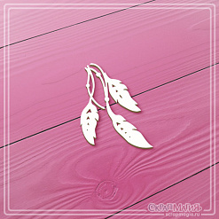 Чипборд "Макраме. Перья", 2,5х4,4 см (СкрапМагия)