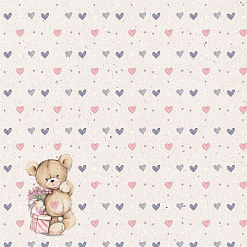 Бумага "Медвежата. Подарок" (ScrapMania)