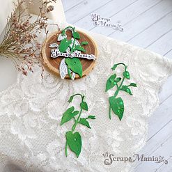 Нож "Вьюнок. Веточка", 3,3х6,3 см (ScrapMania)