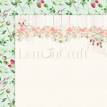Бумага "Raspberry Garden 04" (Lemon Craft)