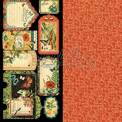 Набор высечек 15х30 см "Nature sketchbook. Этюды природы" (Graphic 45)