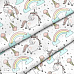 Отрез ткани 79х50 см "Единороги с мороженым" (Cotton)